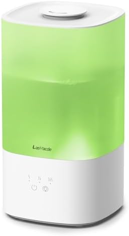 2.5L Humidifiers for Bedroom, Top Fill Cool Mist Humidifiers for Large Room, Easy to Fill & Clean, 30H Runtime, 28dB Quiet Air Humidifier for Plants, Baby Nursery with Night Light