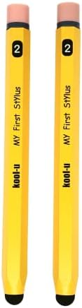 Stylus Pens for Kids, Hexagon Shaped Like a Real Pencil, Compatible with All Touch Screen Devices - Apple IPAD, iPhone, Samsung Galaxy Tab, Amazon Fire - 2 Pack