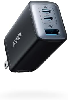 Anker Phone Charger, 65W 3-Port Fast Compact Foldable USB C Charger Block, Type C Charger Fast Charging for MacBook Pro/Air, iPad Pro, Galaxy S20, Dell XPS 13, Note 20/10+, iPhone 17 Series, and More