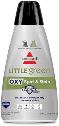 BISSELL Little Green Spot & Stain Cleaning Solution with OXY and StainProtect, for All Leading Portable Carpet & Upholstery Deep Cleaners, Instantly & Permanently Removes Stains, 2038G, 32oz