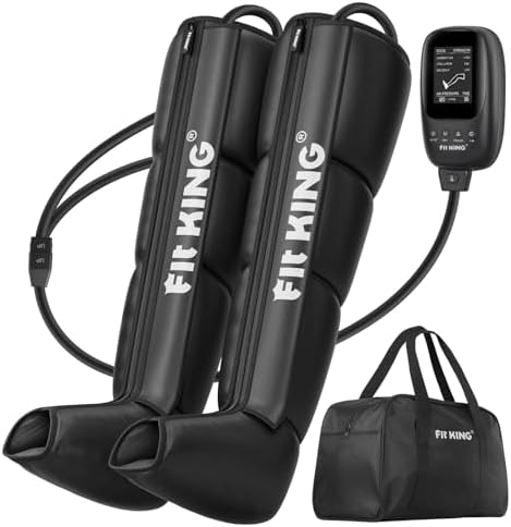 FIT KING Air Compression Recovery System, Full Leg Massager Boots (Small)