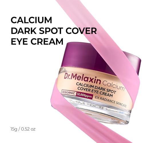 Dr.Melaxin Calcium Dark Spot Eye Cream 15g – Niacinamide & Calcium Gluconate Eye Cream for Dark Circles, Under Eye Bags & Sagging | Hydrolyzed Elastin EX Volume Firming | Korean Eye Cream