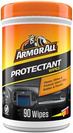 Armor All Car Interior Protectant Wipes, 90 Count Canister, UV Protectant for Vinyl, Rubber, Plastic, Trim and Dashboards