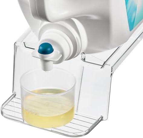 iDesign Laundry Detergent Holder, Liquid Detergent Stand for Laundry Room Organization, Clear