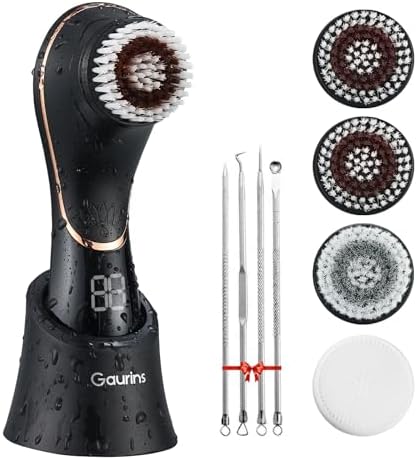 Facial Cleansing Brush, Rechargeable Electric Face Scrubber, 2-Speed Modes