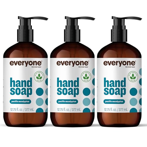 Everyone Liquid Hand Soap, 12.75 Ounce (Pack of 3), Pacific Eucalyptus, made with Essential Oils for Kitchen and Bathroom