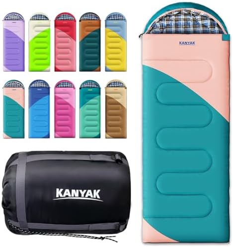 Camping Sleeping Bag, 32℉ Sleeping Bags for Adults Kids Teens Cold Weather Warm Sleeping Bag Winter for 3-4 Season Camping, Camping Gear Equipment, Traveling, and Outdoors