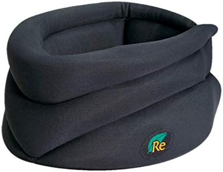 Caldera International - Releaf® Neck Rest – Soft Neck Brace for Neck Pain and Support, Comfortable Neck Brace for Sleeping, Cervical Collar Neck Support Brace for Travel, Reading - Medium, Black