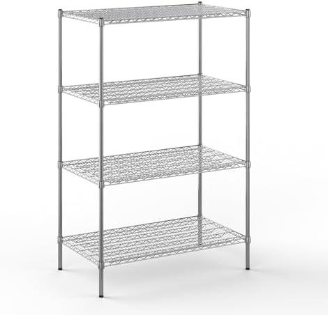 24" Deep x 42" Wide x 64" Height Wire Shelving Kit | 4-Tier | NSF Commercial Storage Rack Unit