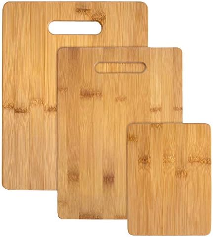 Totally Bamboo 3-Piece Bamboo Cutting Board Set, Wood Cutting Boards for Kitchen, Reversible Chopping Boards in Small, Medium, and Large Sizes