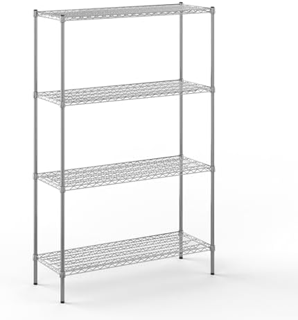 18" Deep x 48" Wide x 74" Height Wire Shelving Kit | 4-Tier | NSF Commercial Storage Rack Unit