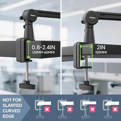 Mic Arm, Premium Microphone Boom Arm with Cable Management, 360°Rotatable Boom Arm, Mic Boom Arm for Streaming, Gaming, Podcasts, Home Office, Recording