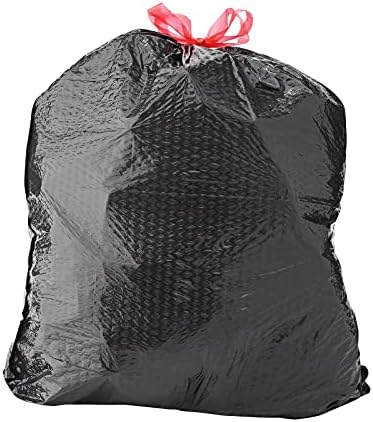 Amazon Basics Flextra Multipurpose Drawstring Trash Bags, 30 Gallon, 50 Count, Tear Resistant