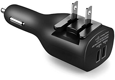 NDLBS Car Charger,Dual USB Wall Charger and Car Charger with Travel Adapter Foldable Plug Home for iPhone X Xs MAX 6 7 8 Plus, iPad mini Air Pro, S10 9 8 7 Plus, LG Google one Plus 6 Phone