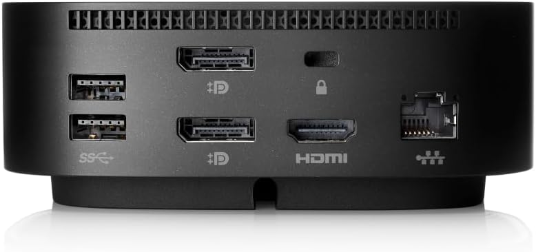 HP USB-C Dock G5-11-in-1 Adapter for Both USB-C and Thunderbolt-Enabled Laptops, PCs, & Notebooks - for Charging, Networking, or Data Transfers - Great for Secure & Remote Management,Black