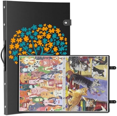 Nariolar Puzzle Storage Folder for 1000 Pieces with 24 Sheets/48 Puzzles, Large Capacity Portable Puzzle Album to Store Finished Puzzles
