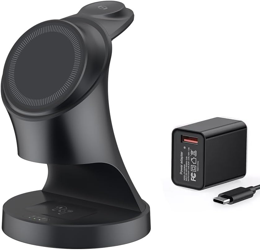 Wireless Charger,3 in 1 Magnetic Wireless Charger Stand, Fast Wireless Charging Dock for iPhone 17/16/15/14/13/12 Series, Apple Watch Series, AirPods Pro.