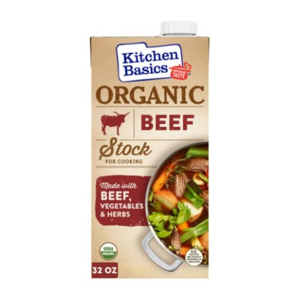 Kitchen Basics Organic Free Range Chicken Stock, 32 oz (Pack of 12) | No Artificial Flavors and Gluten Free |