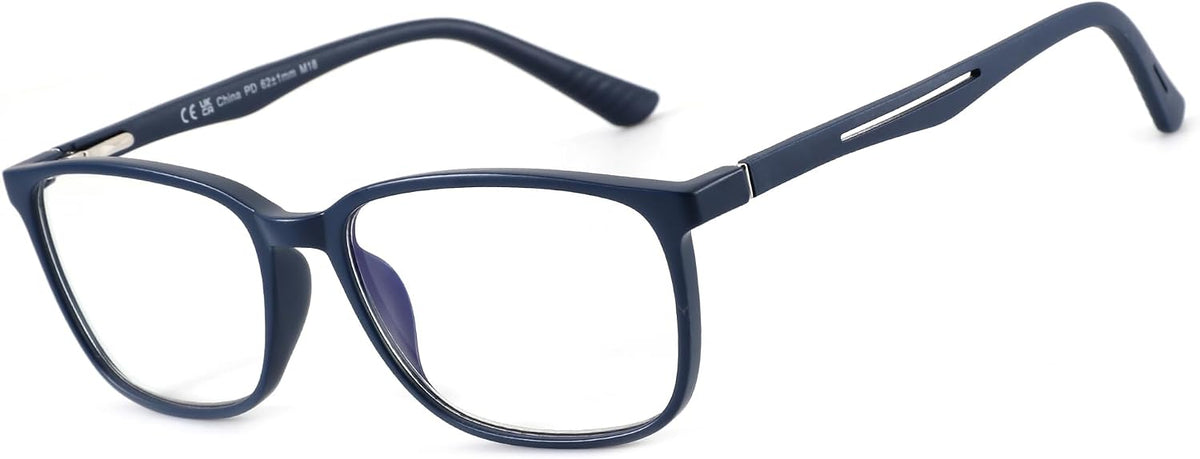 BLUEMOKY Blue Light Reading Glasses for Men,Sport Square Frame Readers, Anti Glare Computer Glasses