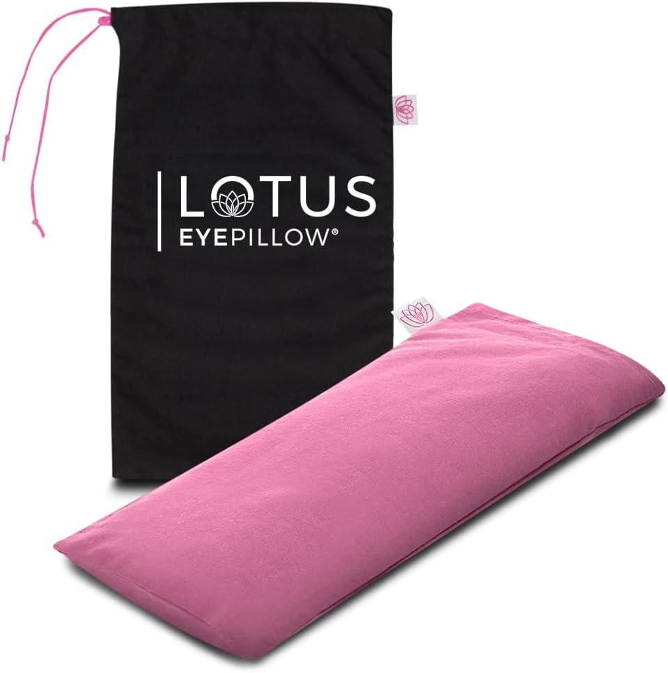 Lotus Lavender Eye Pillow - Weighted Mask for Yoga & Sleep, Blue