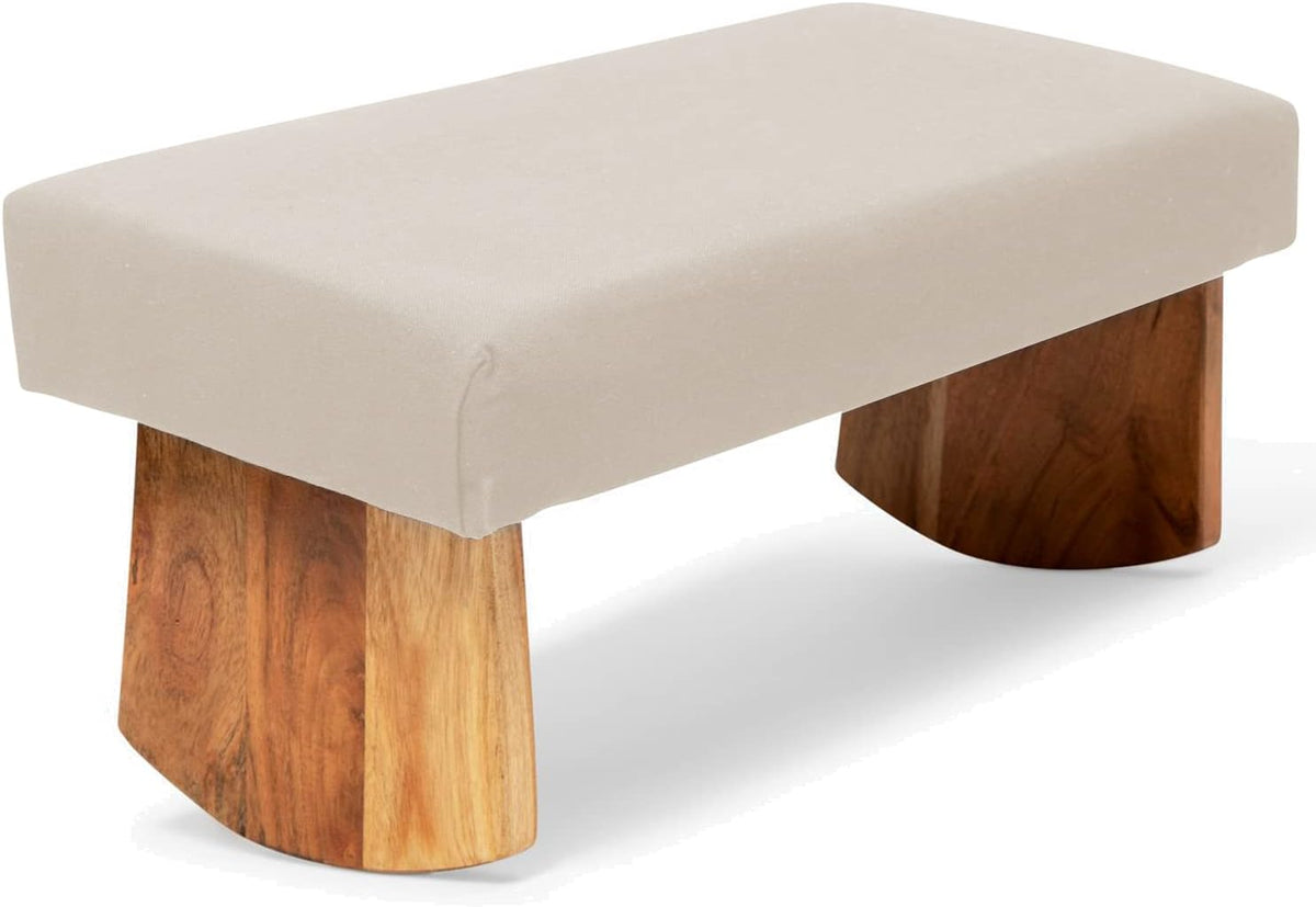 Meditation Bench (Burgundy), Seiza, Sustainable Acacia Wood with Curved Bottom Edges for the Perfect Posture, Meditation Stool, Prayer Bench, Meditation Chair, Yoga Stool