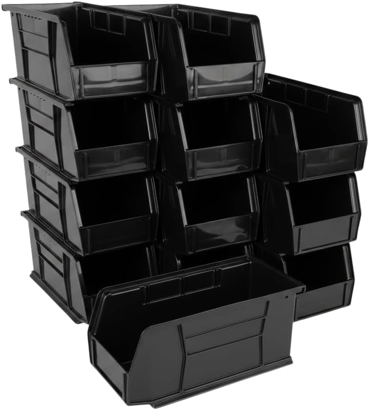 HE HUDSON EXCHANGE 11" x 5.5" x 5" Plastic Stackable Storage Bin, Clear
