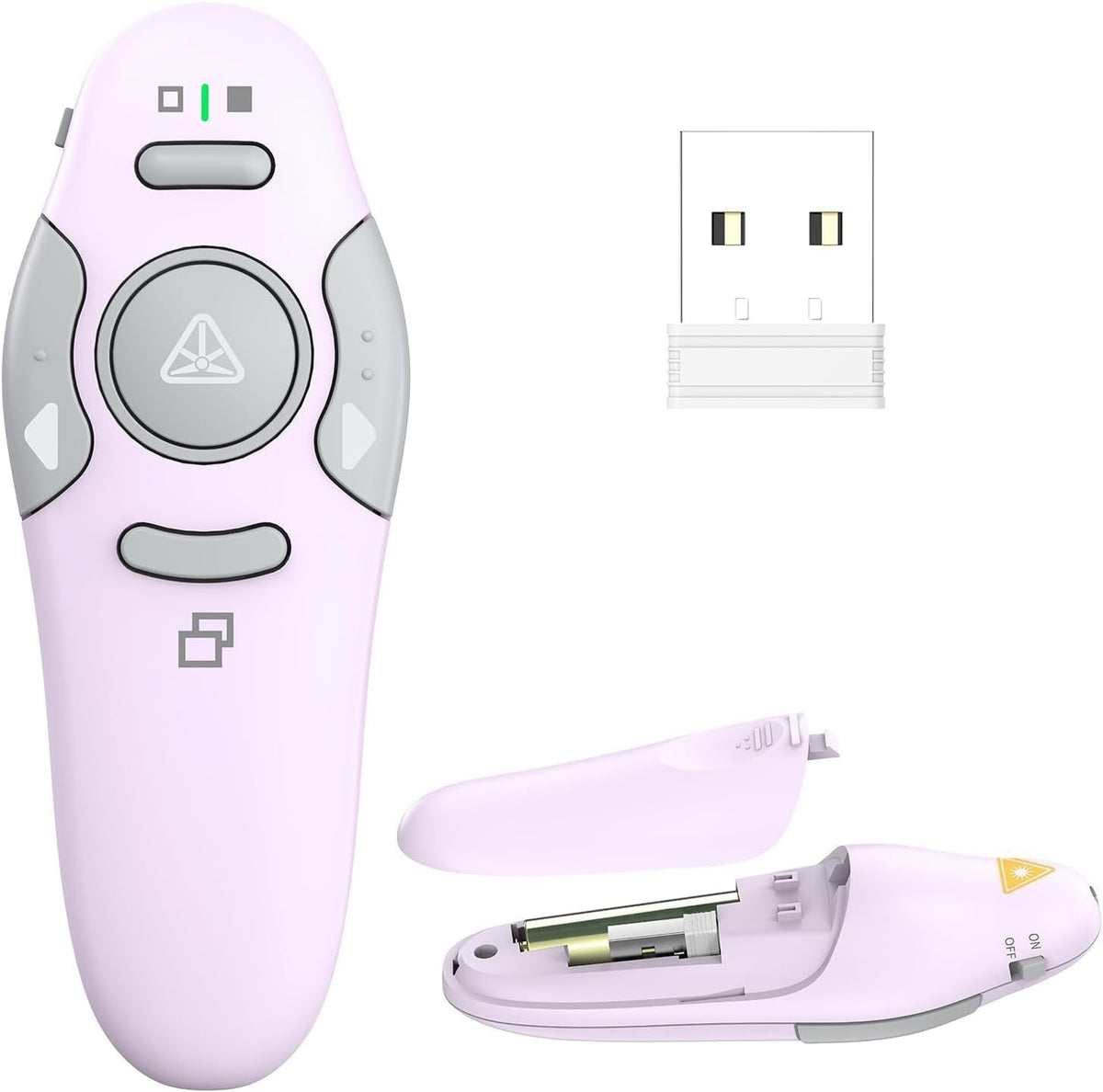 QUI Presentation Clicker Wireless Presenter Remote, Pink, A-C