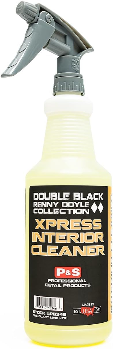 P & S PROFESSIONAL DETAIL PRODUCTS Xpress Interior Cleaner – Safe for Leather, Vinyl, Plastic & More, Removes Dirt, Grease & Oil, No Residue, Fresh Scent, No Dilution Needed - 1 Gallon