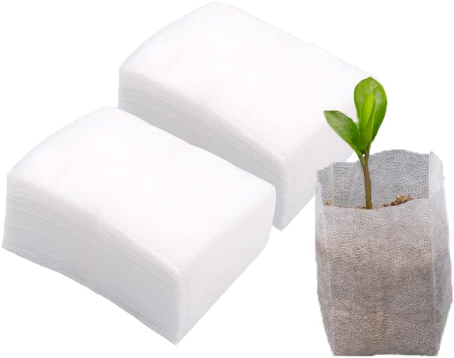 200Pcs Nursery Growing Bags, 5.8"x5" Small Grow Bag for Plants, Fabric Plant pots, Potato, Flower, Tomato Solid Seed Starter