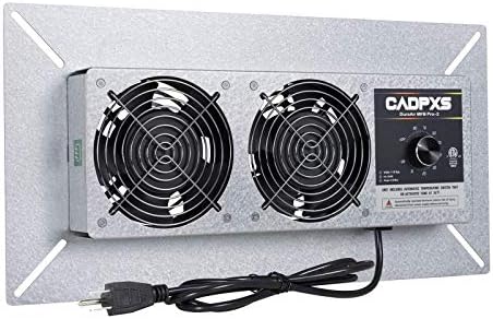 CADPXS Crawlspace Ventilation Fan, Crawlspace Fan Vent with Humidistat, Dehumidistat & Freeze Protection Thermostat, for Crawl Spaces/Basement/Garage/Attic/Hydroponics Grow Tents (220 CFM Air Out)