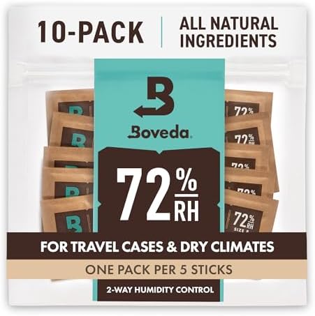 Boveda 72% RH 2-Way Humidity Control – Restores & Maintains Humidity – All in One Solution for Humidification- Patented Technology - Convenient & Versatile - 10 Count Resealable Bag