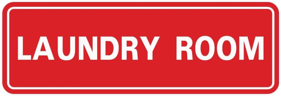 All Quality Standard Laundry Room Wall or Door Sign - Durable Signage | Ideal for Managed Properties, Hospitality Industry & Shared Laundry Facilities - Black - Large (1 Pack)