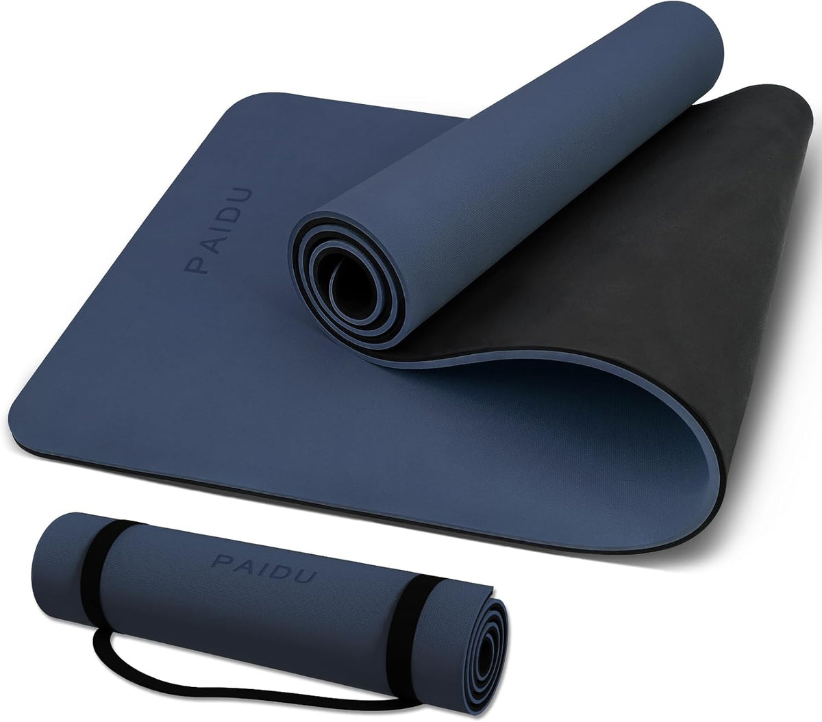 PAIDU POE Yoga Mat (10mm)Extra Thick Fitness Mat 72"x24" with Carry Strap