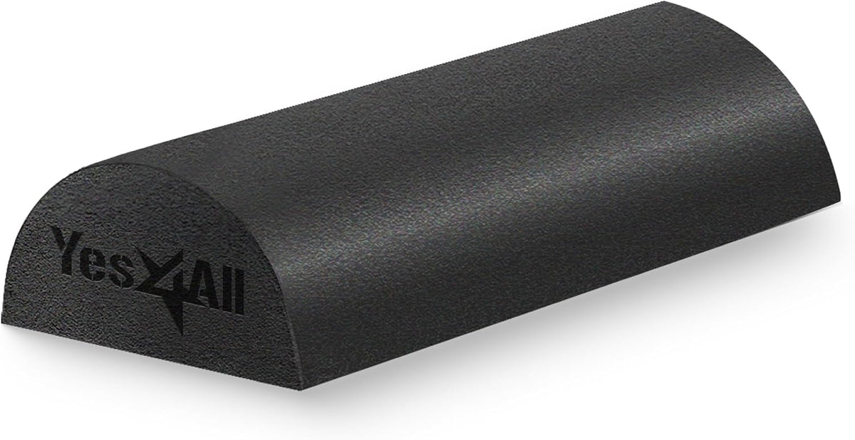Yes4All Medium Firm Half Foam Rollers for Post-Workout Relaxation, 12/18/24/36 inch PE Foam Roll for Back Massage & Yoga Exercise