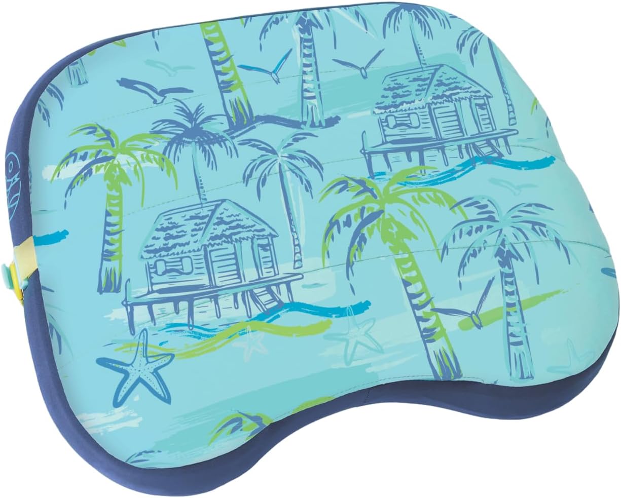 Ballast Beach Pillow – Comfy, Durable & Compact, Stays Put on Windy Beaches with Patented Sand Pouch, Inflatable Pillow for Beaches, Pools, Camping, Festivals and Travel (Island Paradise)