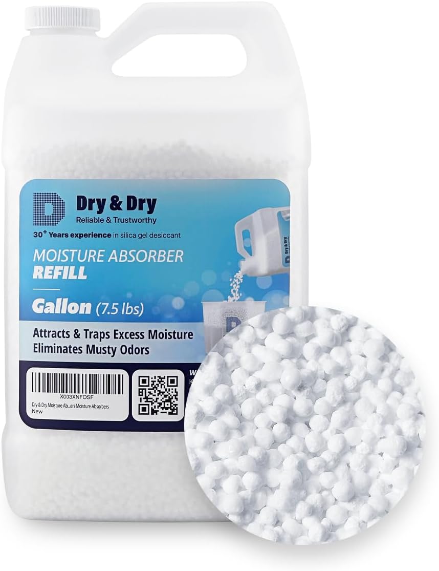 Dry & Dry Moisture Absorbers Refill Beads (3.7 LBS) - Fragrance Free, Moisture Absorber Refill