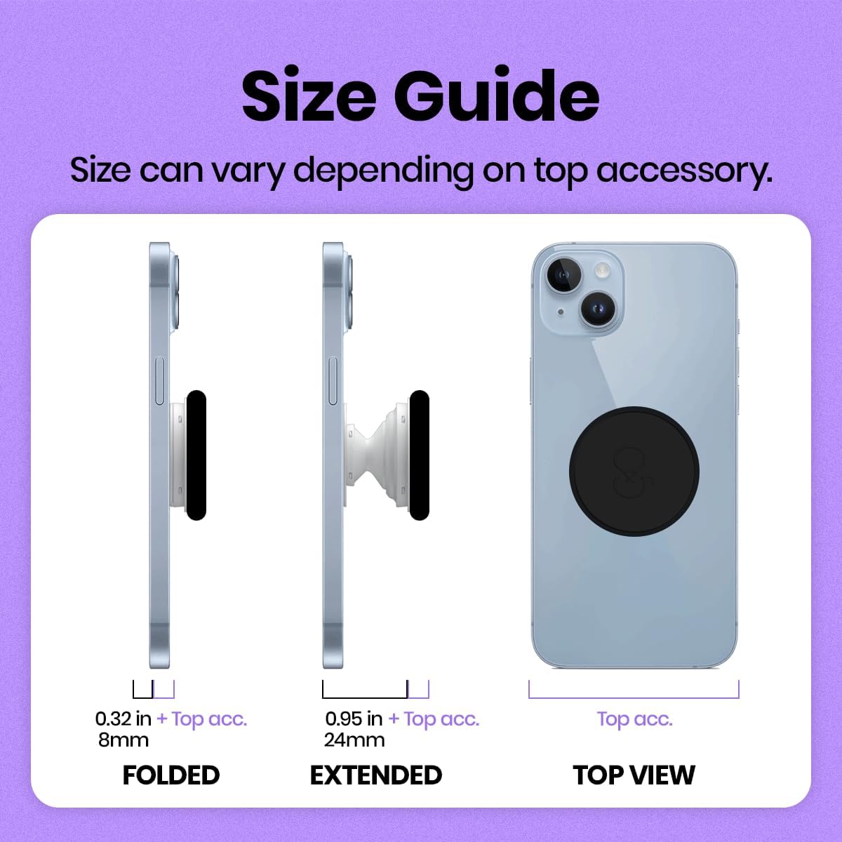 OnTheGrip Cute Natural Seashell Design Heart Shape Collapsible Mobile Phone Grip Stand Holder for Smartphone Tablet Cell Phone Accessory (Black Fresh Water)