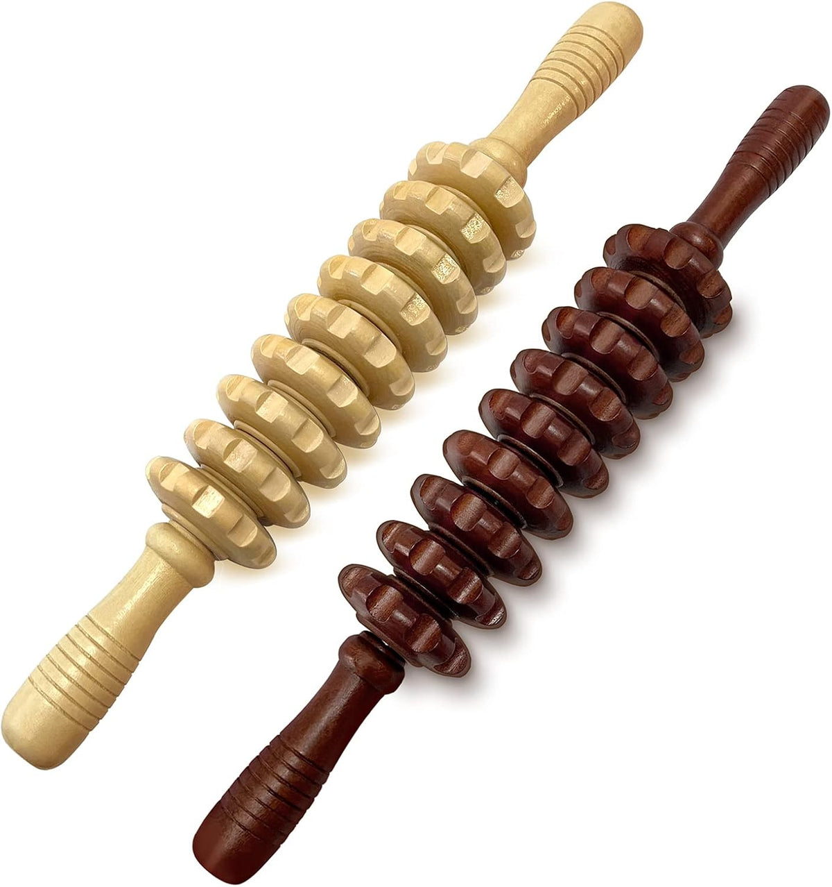Wood Therapy Massage Roller Stick for Muscle Relief & Cellulite Reduction