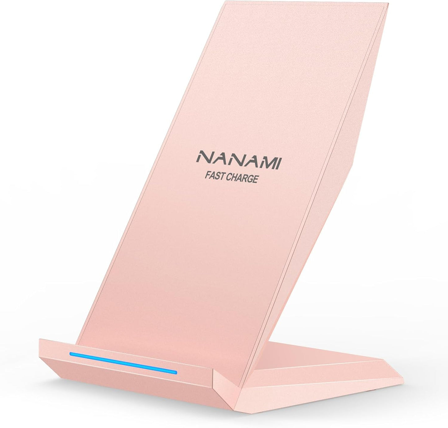 Fast Wireless Charger, NANAMI Wireless Charging Stand Compatible iPhone 17/17 Air/16/15/15 Pro/15 Plus/15 Pro Max/14/13, Nightstand Phone Charger Dock for Samsung Galaxy S26/S26+/S25/S24/S23/S22