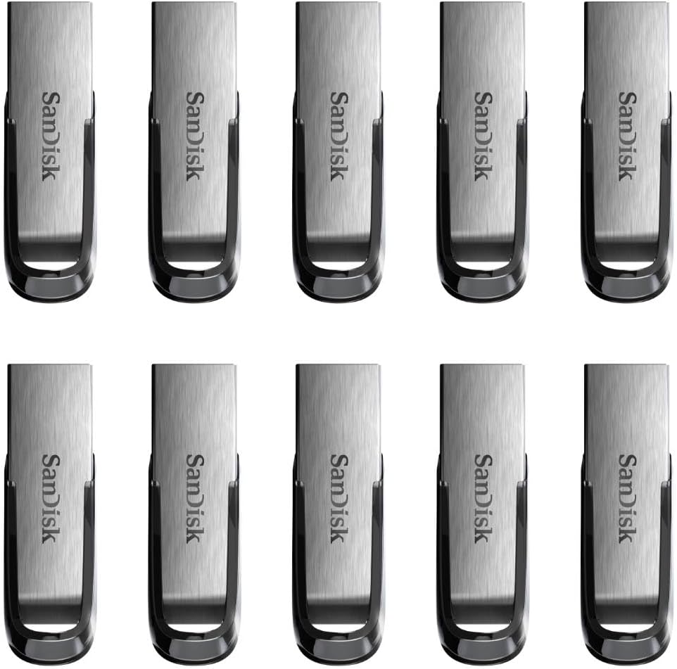 SANDISK 128GB Ultra Flair USB 3.0 Flash Drive, SDCZ73-128G-G46, Black