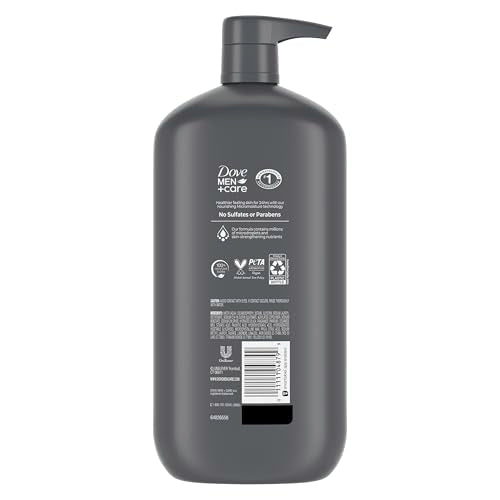 DOVE MEN + CARE Body and Face Wash Exfoliating Deep Clean for Men, with 24-Hour Nourishing Micromoisture Technology Body Wash, 30 oz