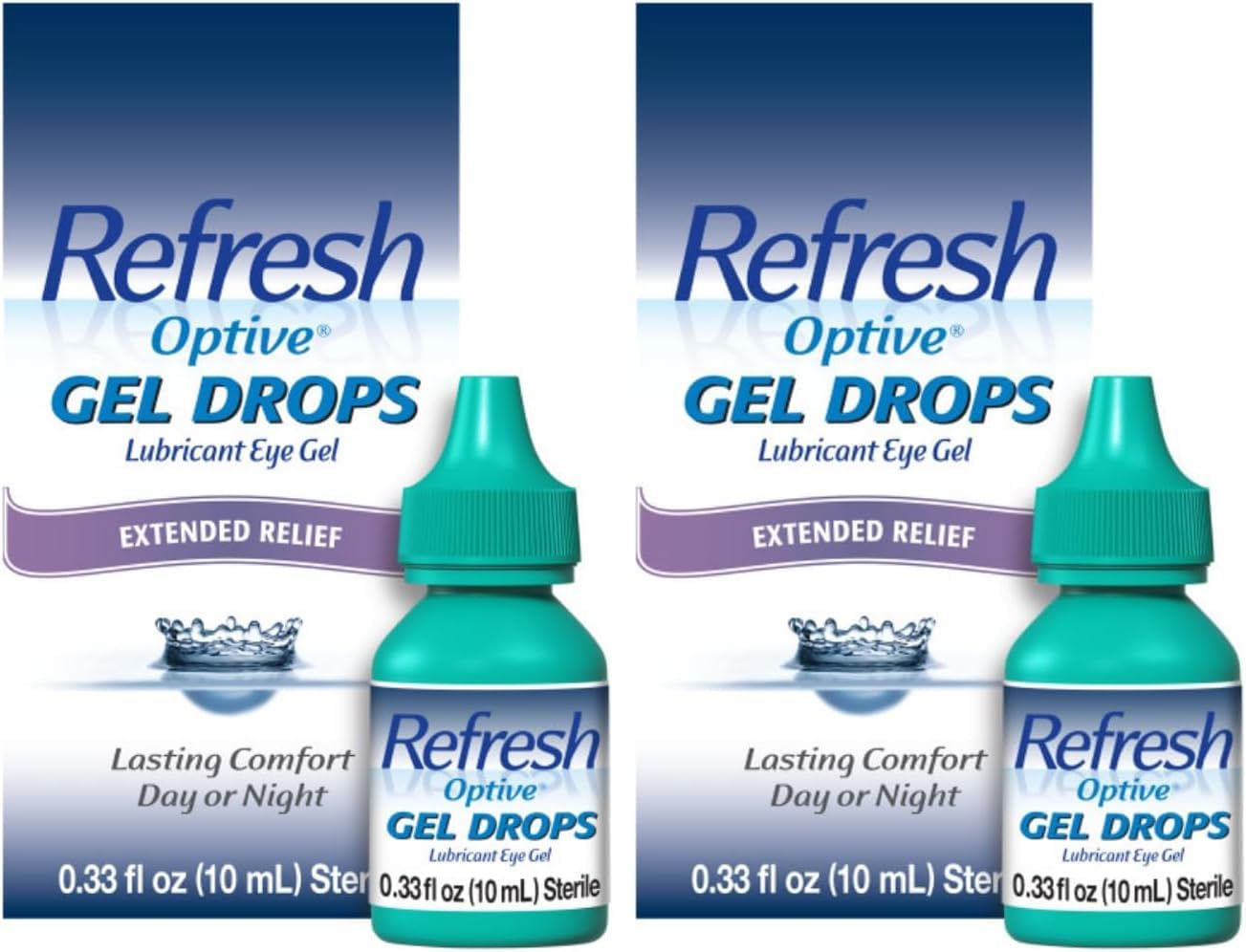 Refresh Optive Gel Drops Lubricant Eye Gel For Dry Eyes, 0.33 Oz Sterile
