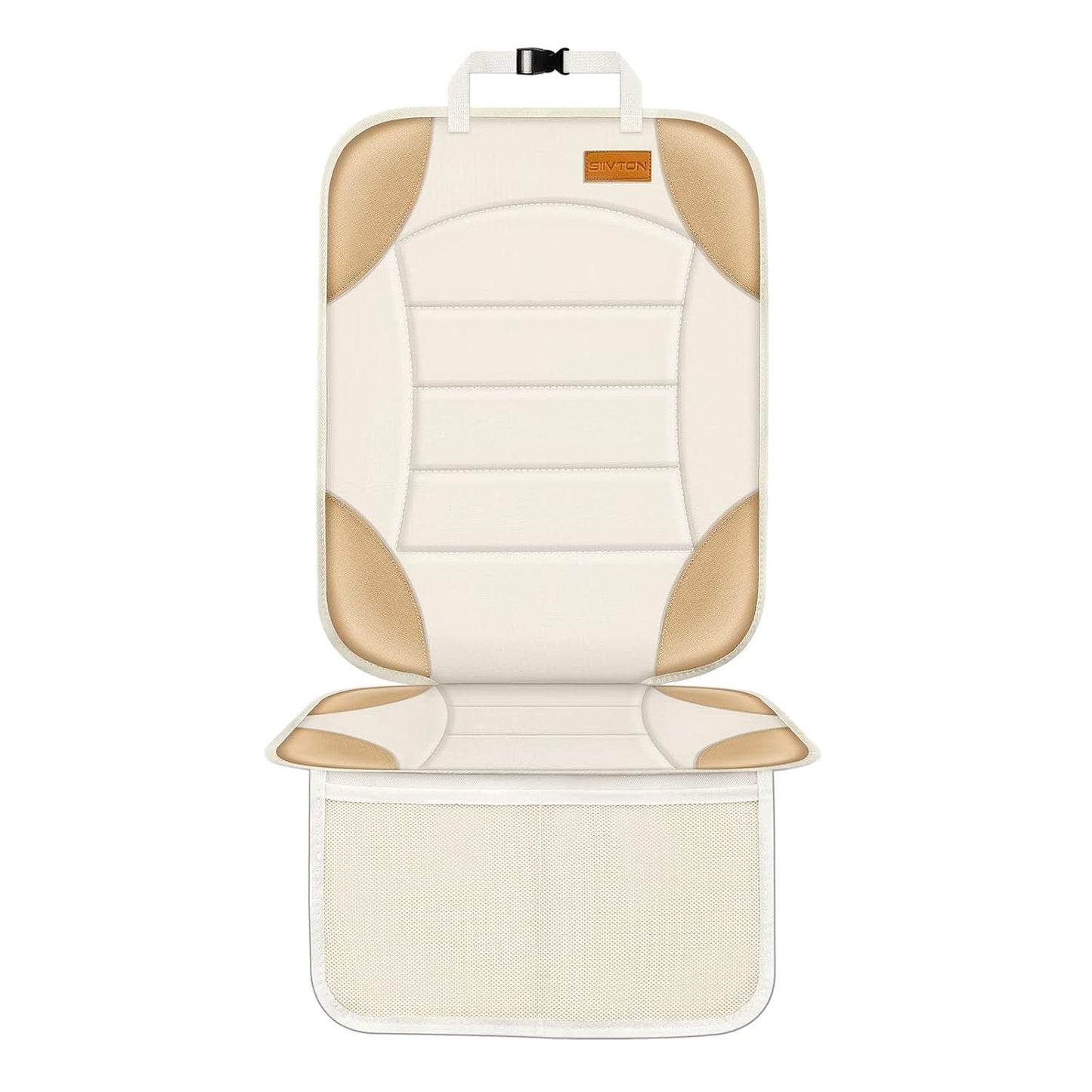 Siivton Car Seat Protector for Child Car Seat,Waterproof Car Seat Cover with Thick Padding, Non-Slip Backing, Protects Fabric & Leather Seats, 2 Mesh Storage Pockets(Cow Print)