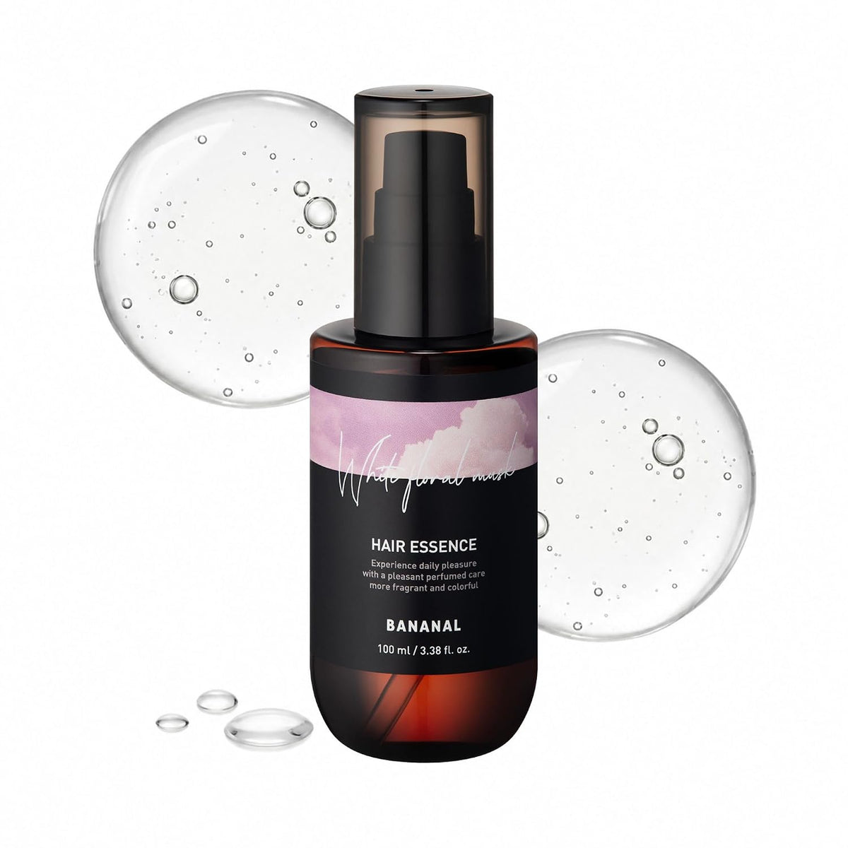 2-in-1 Hair Serum & Perfume Oil - Korean Hair Care, Moroccan Argan Oil & 12 Amino Acids for Dry Damaged Hair, Anti-Frizz Glass Hair Shine, Paraben-Free, Baby Powdery Musk, 3.38 fl oz