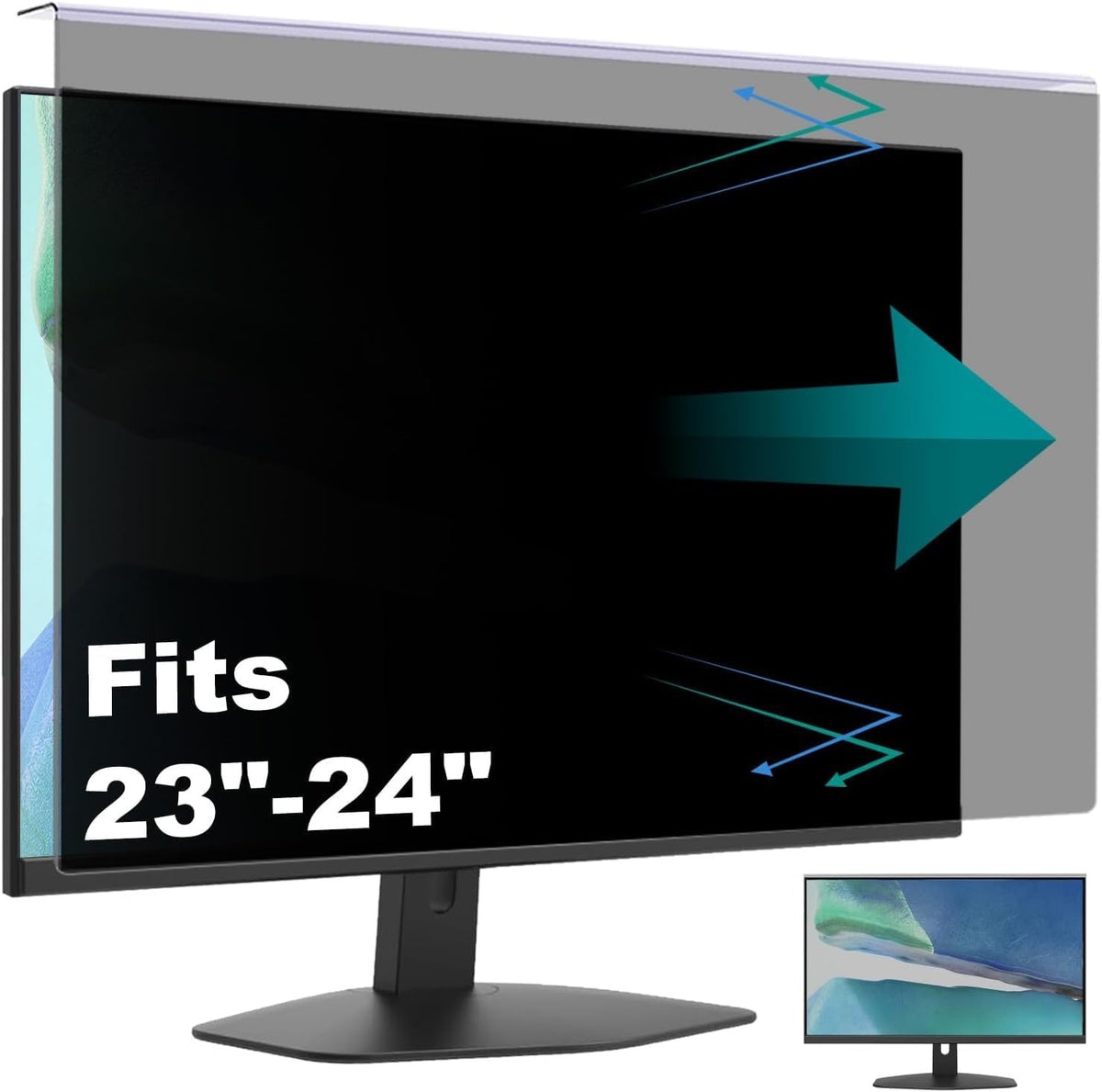 32 Inch Hanging Computer Privacy Screen Protector Shield Compatible for