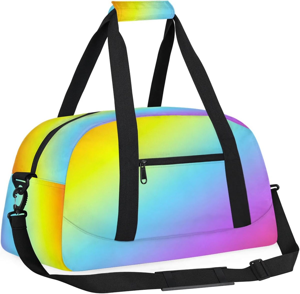 Sports Duffle Bags Orange Travel Duffle Bag Waterproof Gym Weekender Overnight Carry On Bag for Dance, Yoga