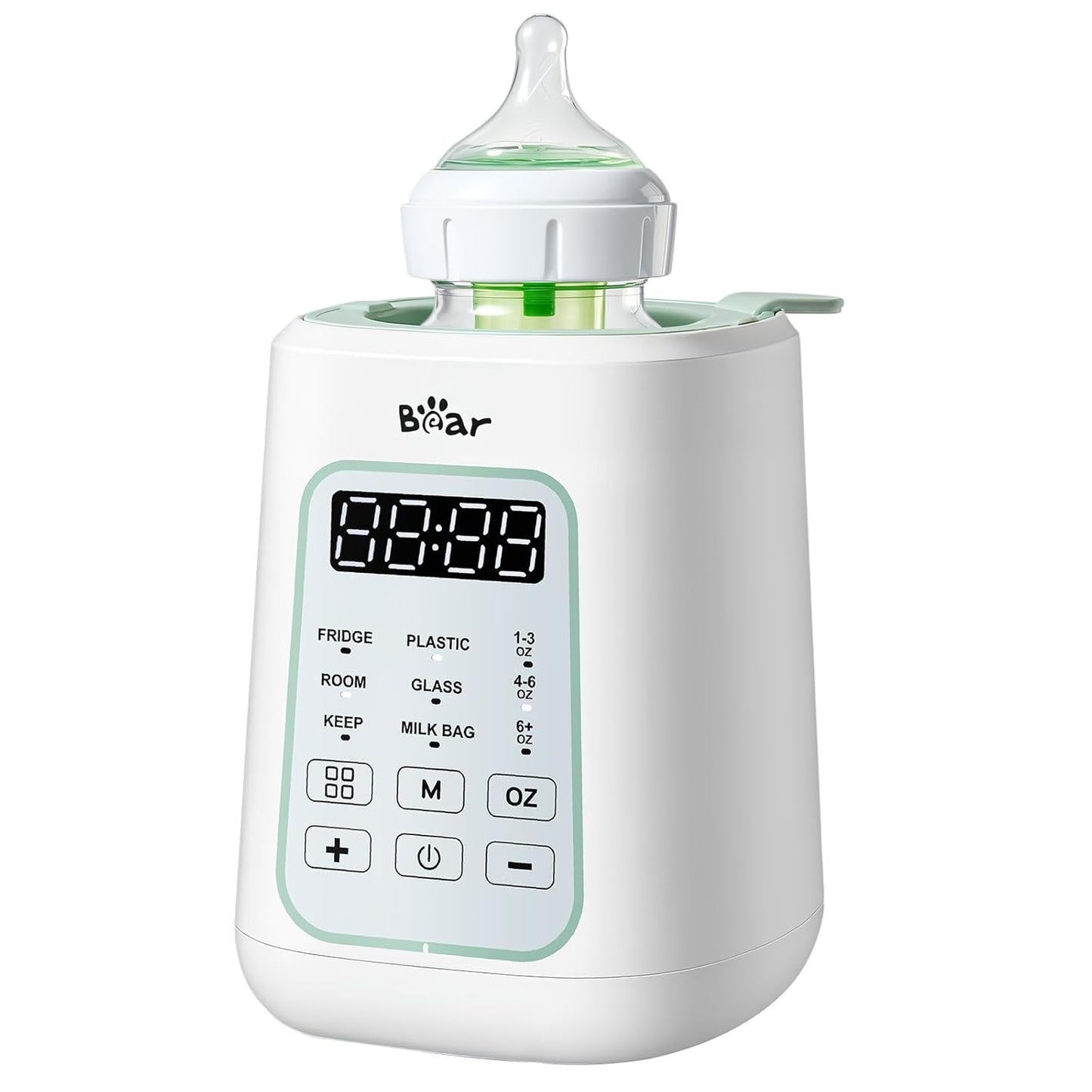 Bear Baby Bottle Warmer, Milk Warmer Breastmilk Bag Formula Fast Warming for New Born Baby Bottles, with Time Temp Control Automatic Shut Off at Home Use