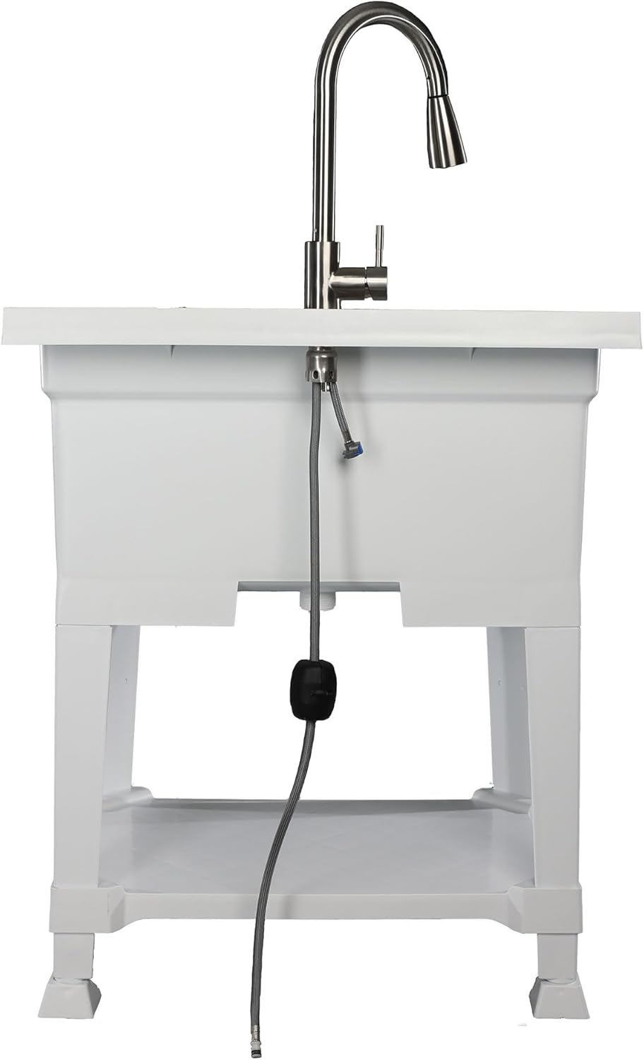 UTILITYSINKS Freestanding Utility Sink for Laundry Room & Garage, 30" x 24", White