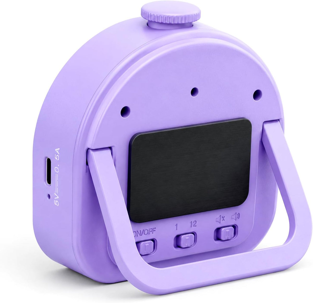 Visual Timer for Kids, Rechargeable Rainbow 60-Min/12-Hour Switchable Countdown Timer, Magnetic Timer with Pomodoro Mode, ADHD Time Management Tool for Classroom,Home with Silent Operation, Purple
