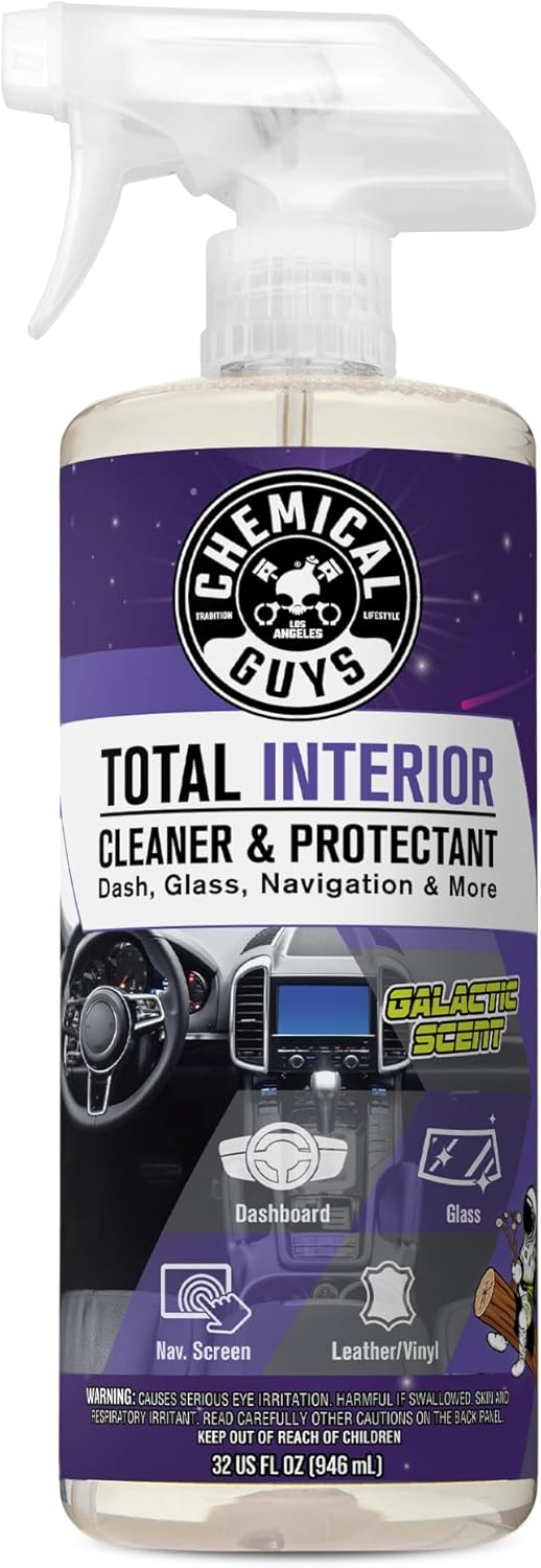 Chemical Guys Total Interior Cleaner & Protectant - (16 oz) All-in-One Car Interior Cleaner for Dash, Seats, Carpet, Glass, Vinyl, Leather, and Plastic - Galactic Scent
